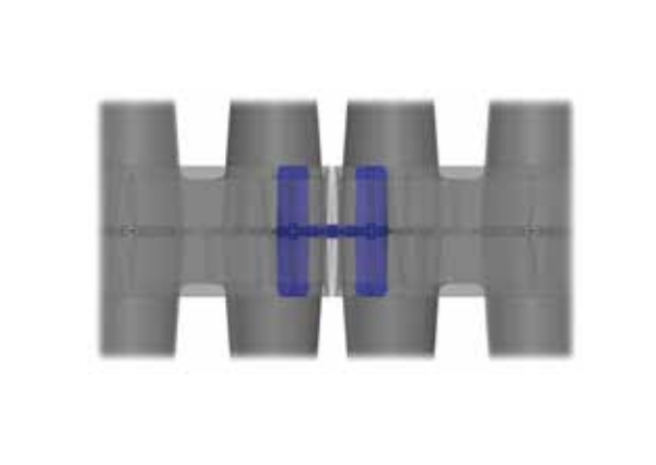 Doppelverbinder-Einzelverbinder